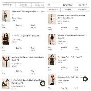 Lot of Boody Active Wear